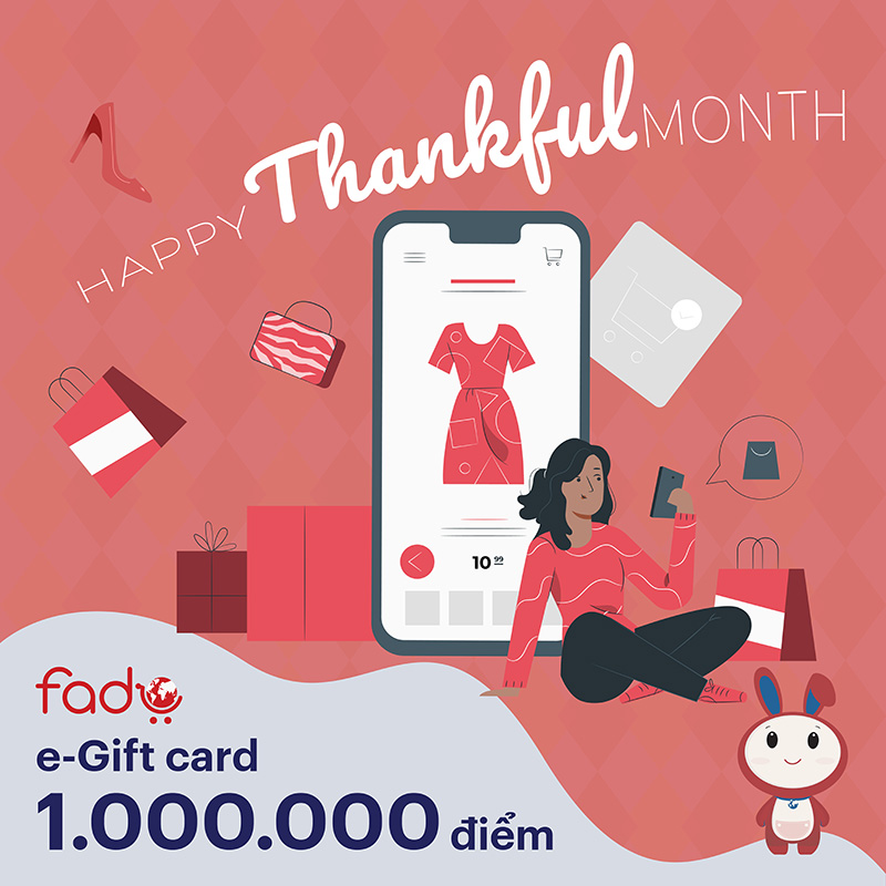Fado e-Gift Card Happy Thankful Month - 1.000.000 điểm
