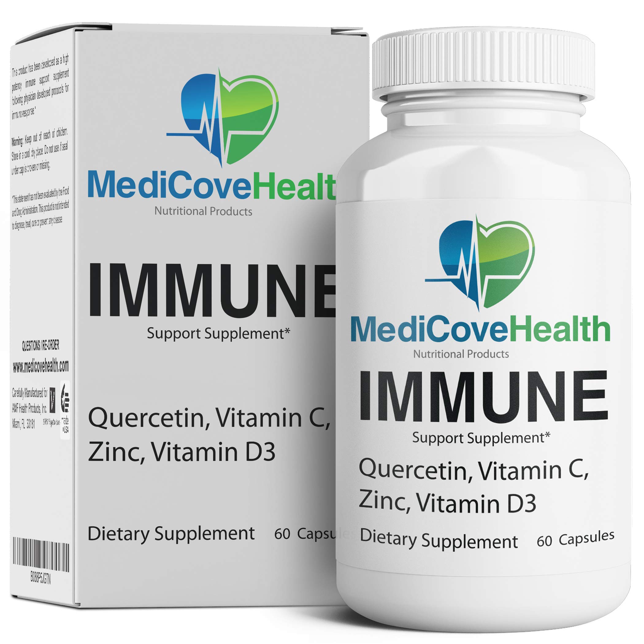 Viên uống tăng cường hệ miễn dịch sức đề kháng Immune Support Supplement Quercetin, Vitamin C, Zinc, Vitamin D3