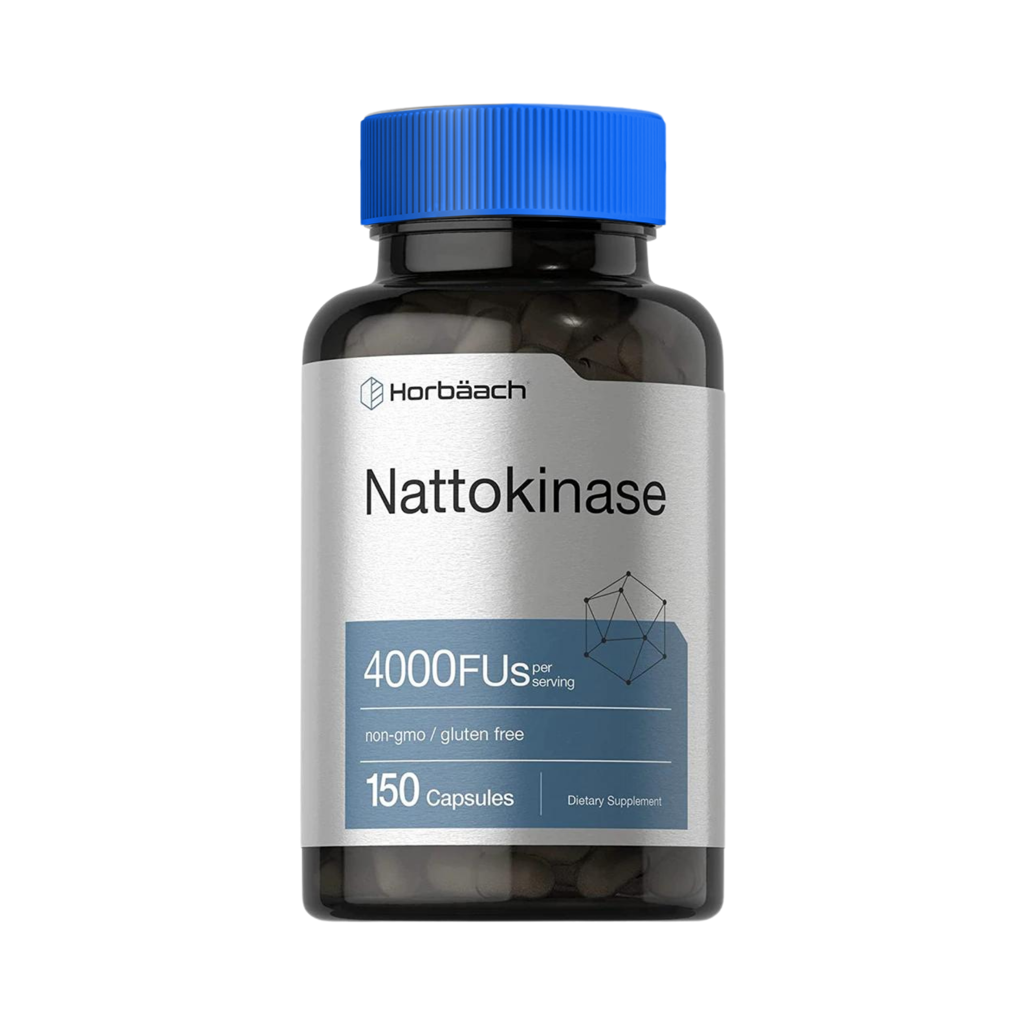 Horbaach Nattokinase 4000 Fus 150 viên - Viên uống hỗ trợ tuần hoàn tim mạch và ngăn ngừa đột quỵ